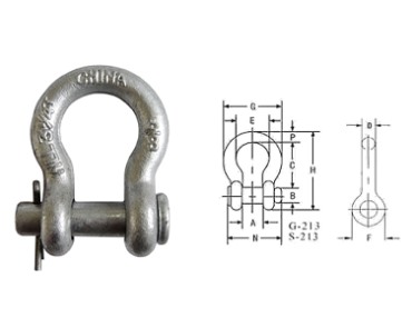 Shackle-G213 US ROUND PIN ANKERBOJA