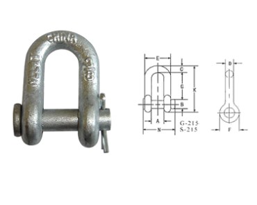 Shackle-G215 US RUND PIN KEDJA BOJA